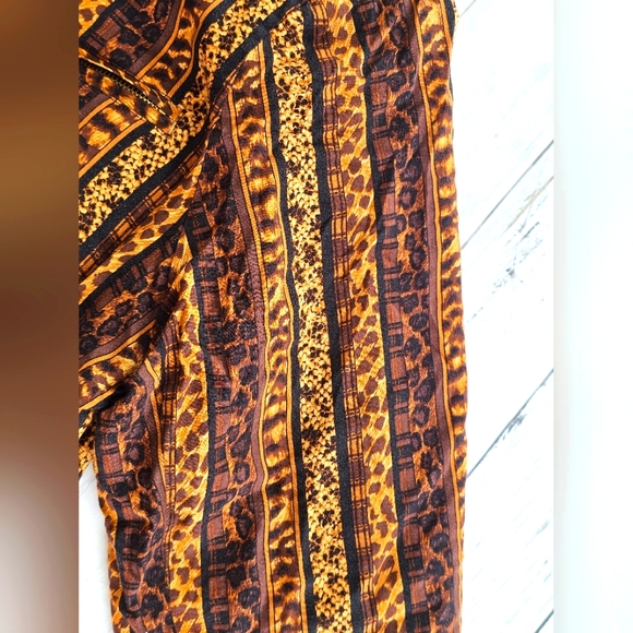 Vintage RARE Melrose Striped Animal Safari Print Zip up Blazer Jacket Leopard - Picture 8 of 10